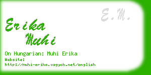 erika muhi business card